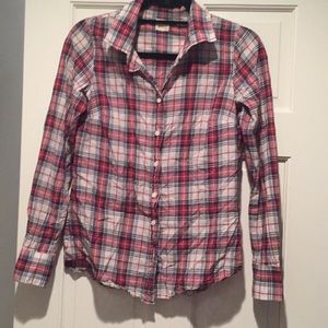 JCrew plaid button up shirt